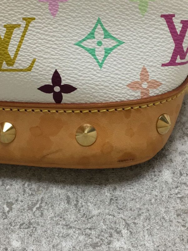 7 Louis Vuitton Alma Monogram Hand Bag Leather Multicolor