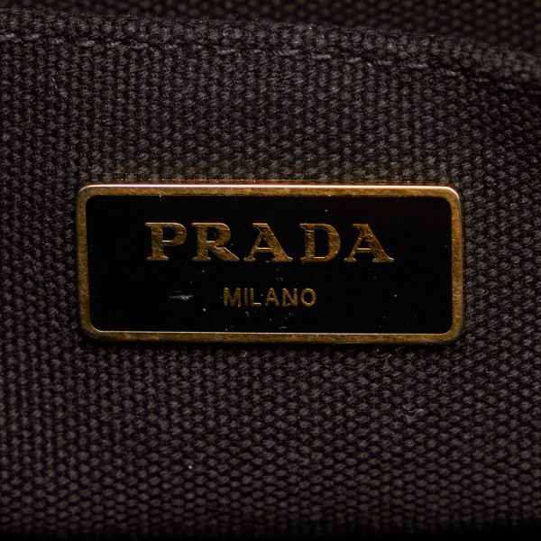 7 Prada Canapa L Handbag Black Canvas