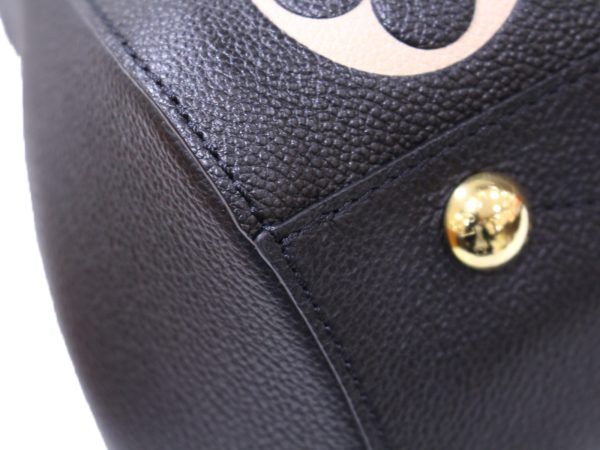 7 Louis Vuitton Montaigne MM Handbag Shoulder Bag Emplant Noir Black