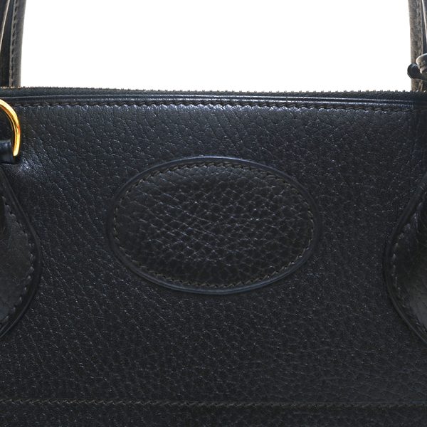 7 Hermes Bolide 31 G Metal Fittings Handbag ◯x Engraved Ardennes Black