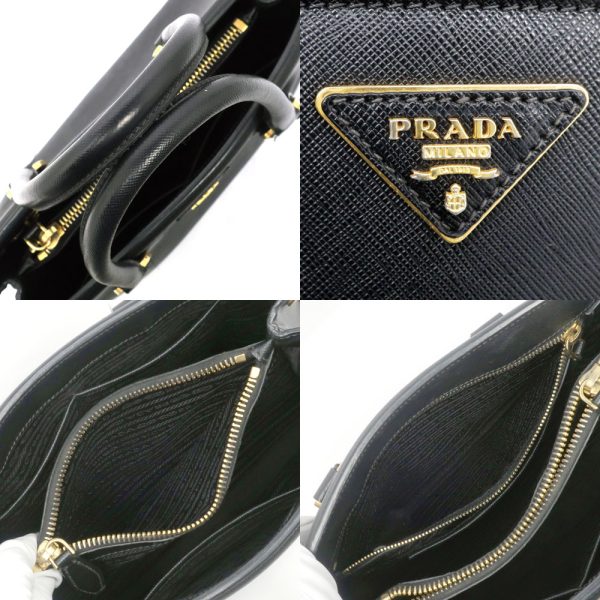 7 Prada Handbag Saffiano Leather Nero Black