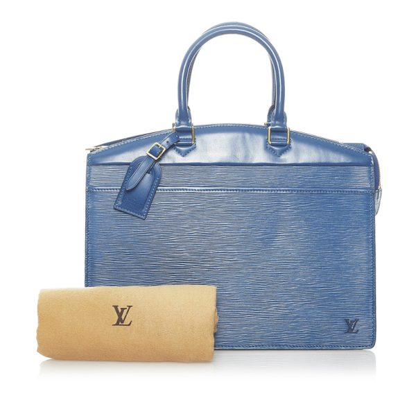 7 Louis Vuitton Epi Riviera Handbag Toledo Blue Leather