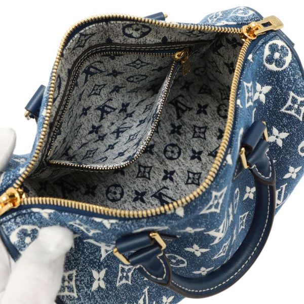 7 Louis Vuitton Monogram Jacquard Denim Speedy Bandouliere 25