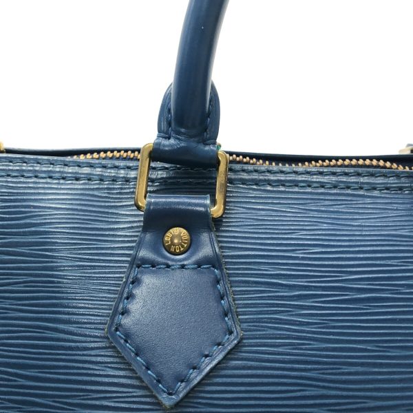 7 Louis Vuitton Speedy 25 Handbag In Toledo Blue Leather