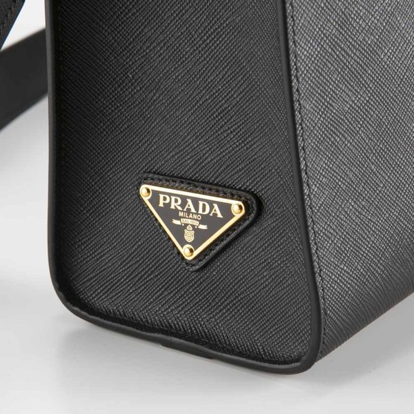 7 Prada Saffiano Lux Medium Logo Embossed Tote Bag