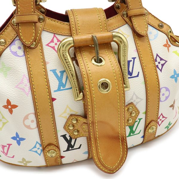 7 Louis Vuitton White Multicolor Theda PM Handbag