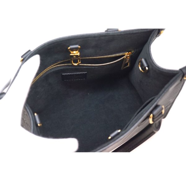 7 Louis Vuitton On The Go PM 2way Bag Black Noir Leather Amplant