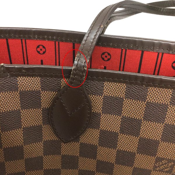 8 Louis Vuitton Neverfull MM Damier Ebene Brown Tote Bag Shoulder Bag