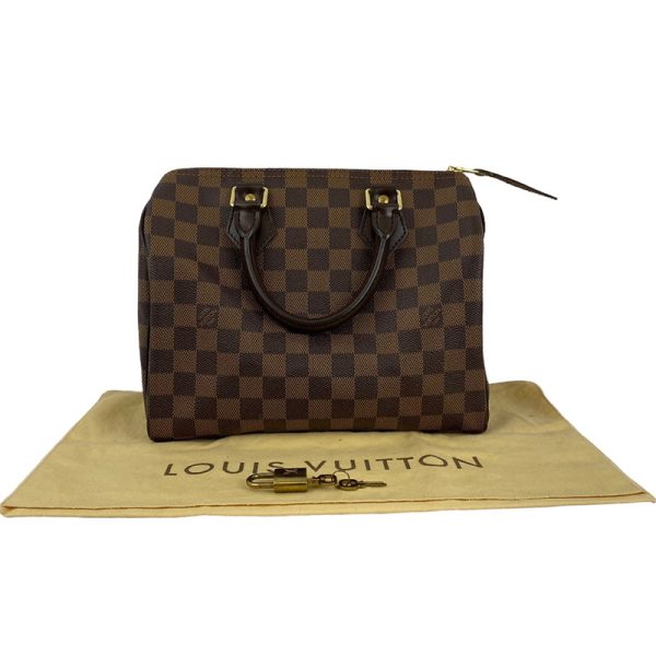 8 Louis Vuitton Speedy Boston Bag Damier Ebene Canvas Brown