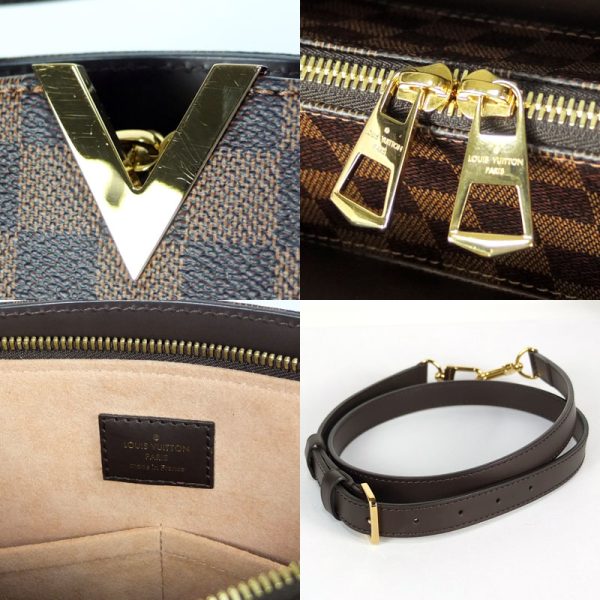 8 Louis Vuitton Kensington Bowling 2way Bag Handbag Damier Ebene