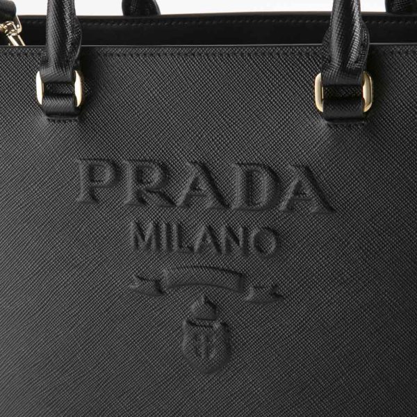 8 Prada Saffiano Lux Medium Logo Embossed Tote Bag