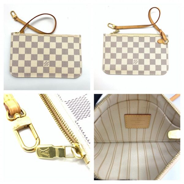 8 Louis Vuitton Neverfull PM Damier Azur Shoulder Bag