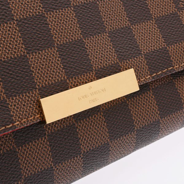 808000611465000 11 Louis Vuitton Damier Favorite MM Brown Shoulder Bag