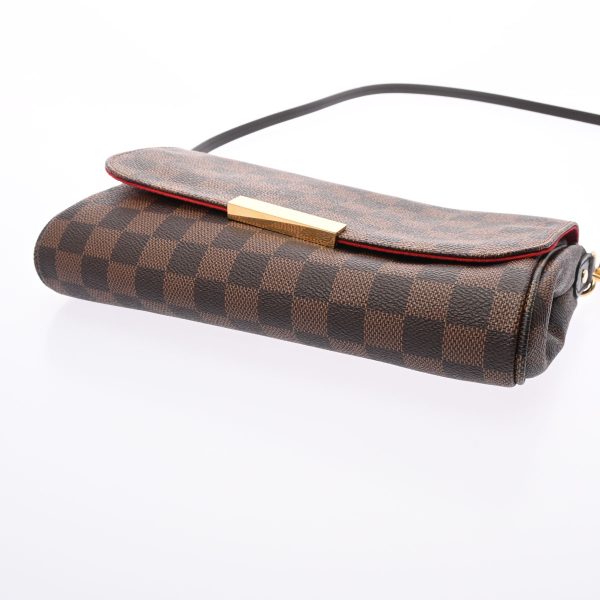 808000611465000 5 Louis Vuitton Damier Favorite MM Brown Shoulder Bag