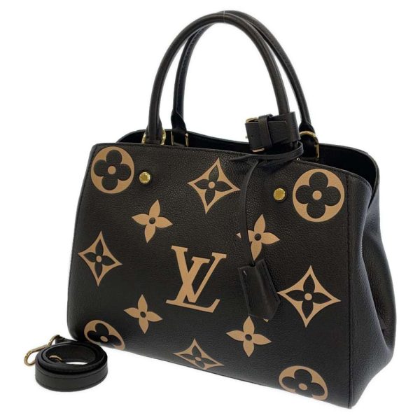 8504654 01 Louis Vuitton Handbag Monogram Emplant Montaigne MM Black