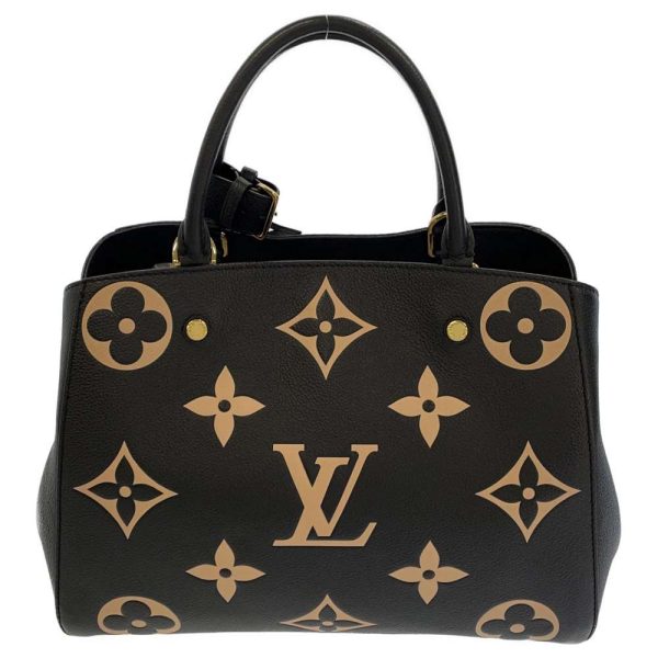 8504654 03 Louis Vuitton Handbag Monogram Emplant Montaigne MM Black