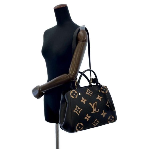 8504654 06 Louis Vuitton Handbag Monogram Emplant Montaigne MM Black