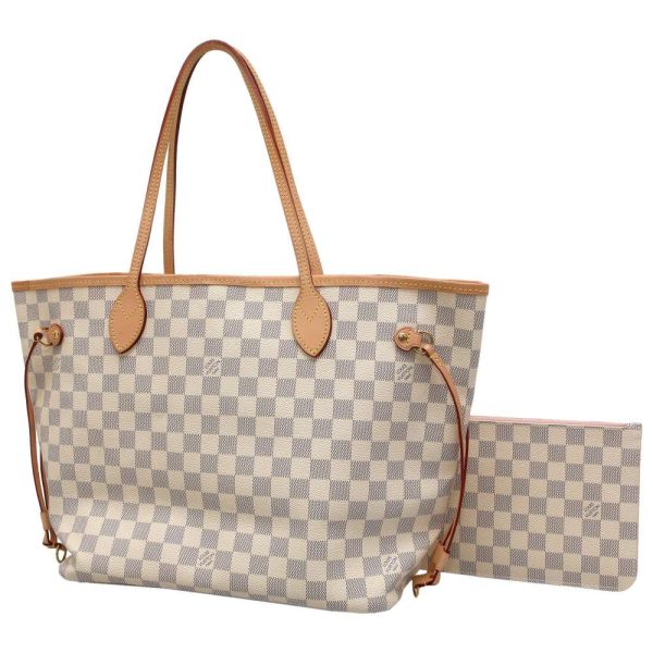 8572141 01 Louis Vuitton Tote Bag Damier Azur Neverfull MM Pouch