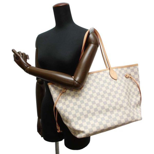 8572141 05 Louis Vuitton Tote Bag Damier Azur Neverfull MM Pouch