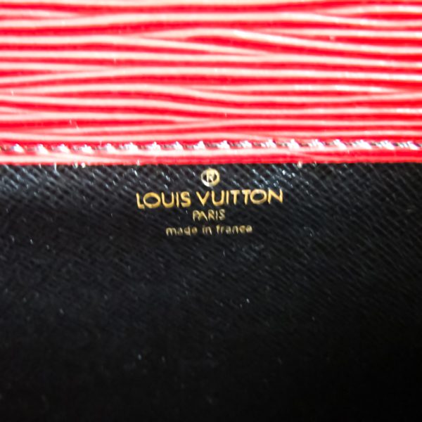 9 Louis Vuitton Cartouchiere Shoulder Bag Epi Leather Red Gold