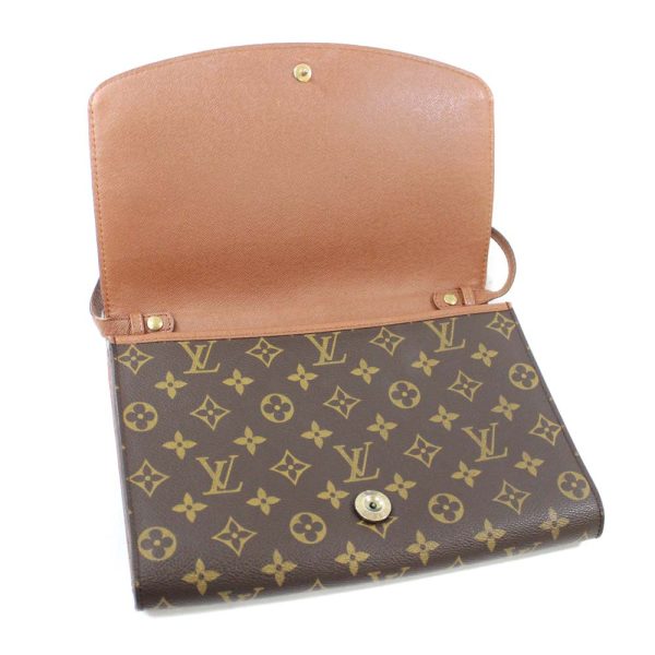 9 Louis Vuitton Monogram Bordeaux Shoulder Clutch Bag Shoulder Bag Brown