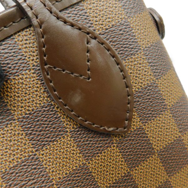 9 Louis Vuitton Neverfull PM Damier Ebene Tote Bag Handbag Brown