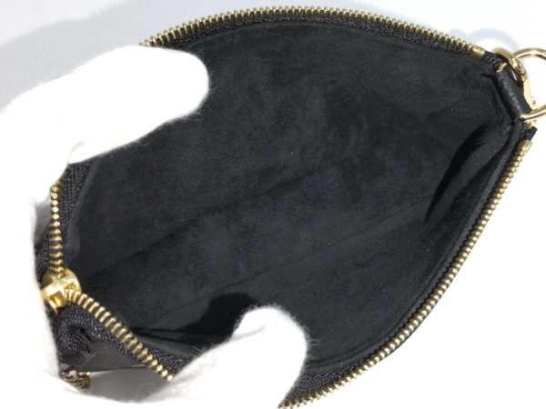 9 Louis Vuitton Mini Pochette Pouch Monogram Emplant Black Beige