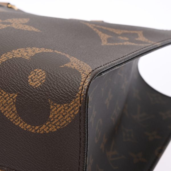 9 Louis Vuitton Monogram Reverse On The Go MM Monogram Canvas 2 Way Bag Brown