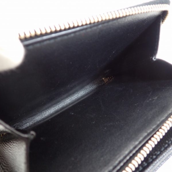 9 Saint Laurent Paris Round Zipper Bifold Wallet Black