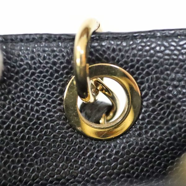 c22 5544 12 Chanel Tote Bag Chain Black Series Gold Hardware