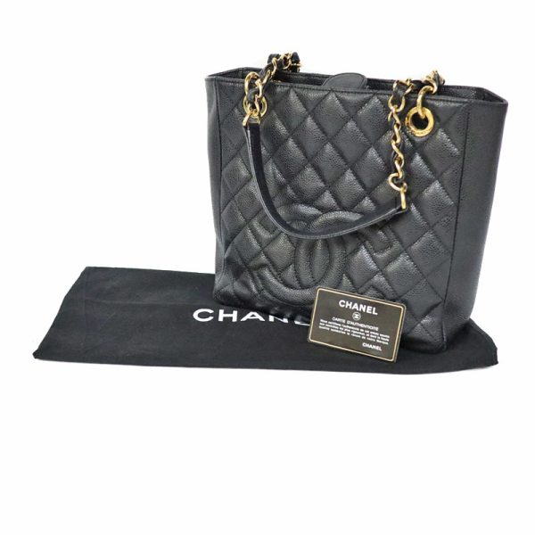 c22 5544 16 Chanel Tote Bag Chain Black Series Gold Hardware