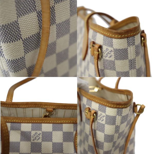 c23 1785 13 Louis Vuitton Neverfull PM Handbag Classic Damier Azur