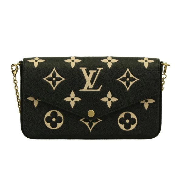 download 2 Louis Vuitton Monogram Empreinte Leather Pochette Shoulder Bag