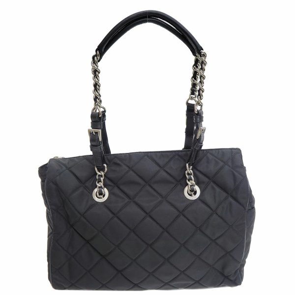 download Prada Quilted Canvas Chain Shoulder Tote Bag