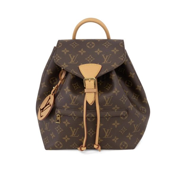 download 3 Louis Vuitton Montsouris NM PM Monogram Canvas Leather Backpack