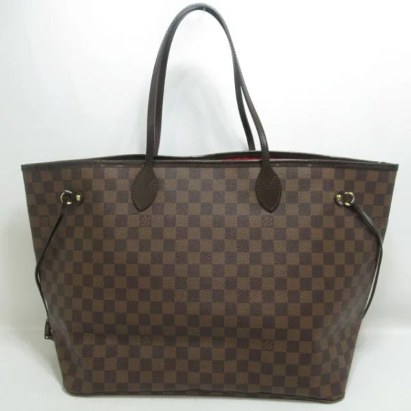 download 3 Louis Vuitton Neverfull GM PVC Coated Canvas Damier Tote Bag