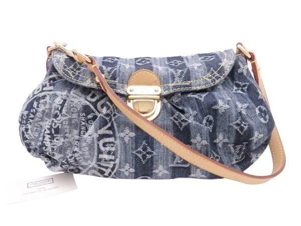 e51357a Louis Vuitton Mini Pleaty Shoulder Bag Monogram Denim