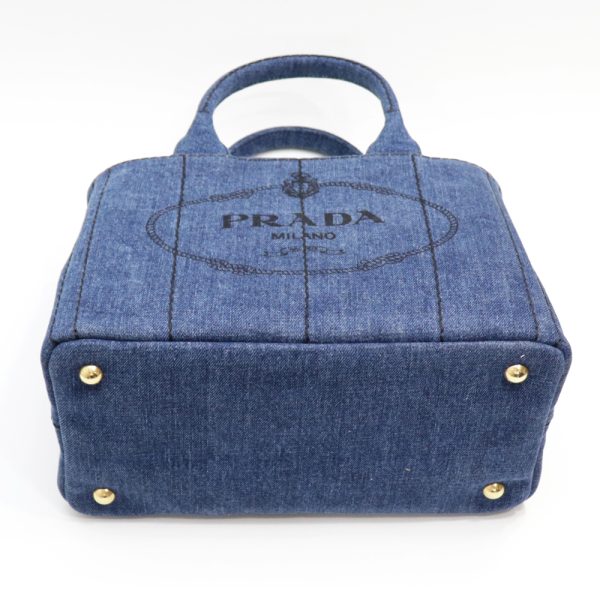 imgrc0087949110 Prada Canapa Denim Canvas Fabric Shoulder Bag