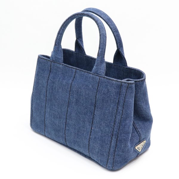 imgrc0087949149 Prada Canapa Denim Canvas Fabric Shoulder Bag