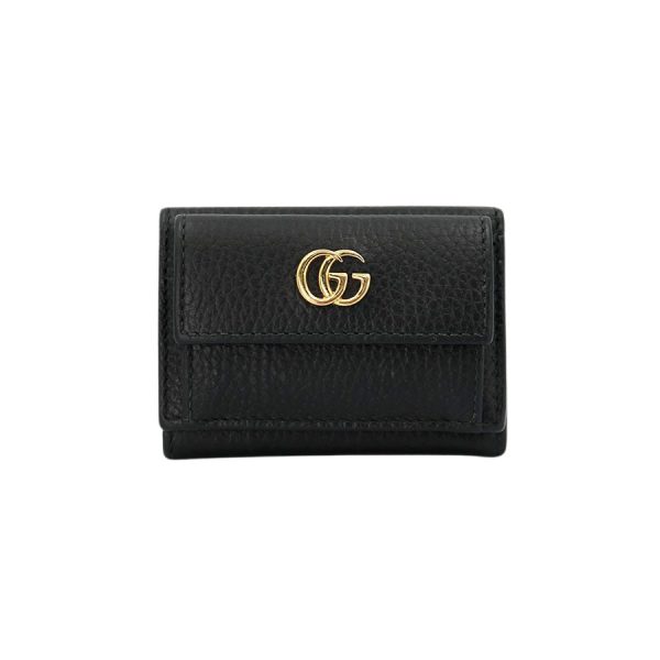 imgrc0169702604 Gucci Trifold Wallet Petit Marmont Black Leather