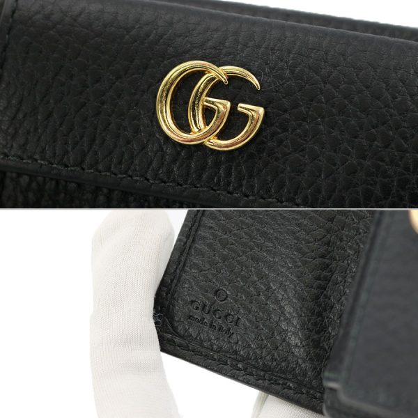 imgrc0169702610 Gucci Trifold Wallet Petit Marmont Black Leather