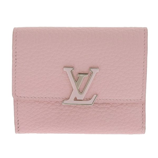 lv1022 1 Louis Vuitton Portefeuille Capucines Trifold Wallet Pink