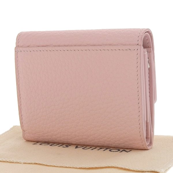 lv1022 2 Louis Vuitton Portefeuille Capucines Trifold Wallet Pink