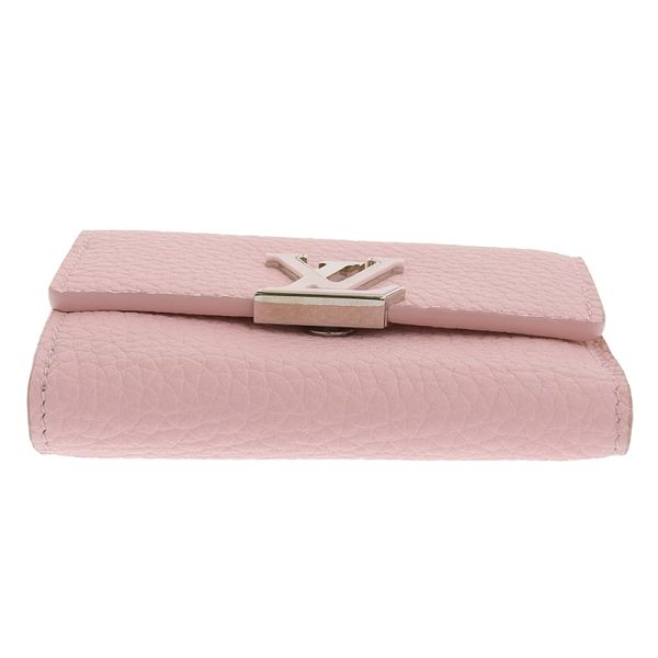 lv1022 3 Louis Vuitton Portefeuille Capucines Trifold Wallet Pink