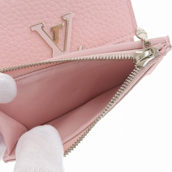 lv1022 6 Louis Vuitton Portefeuille Capucines Trifold Wallet Pink