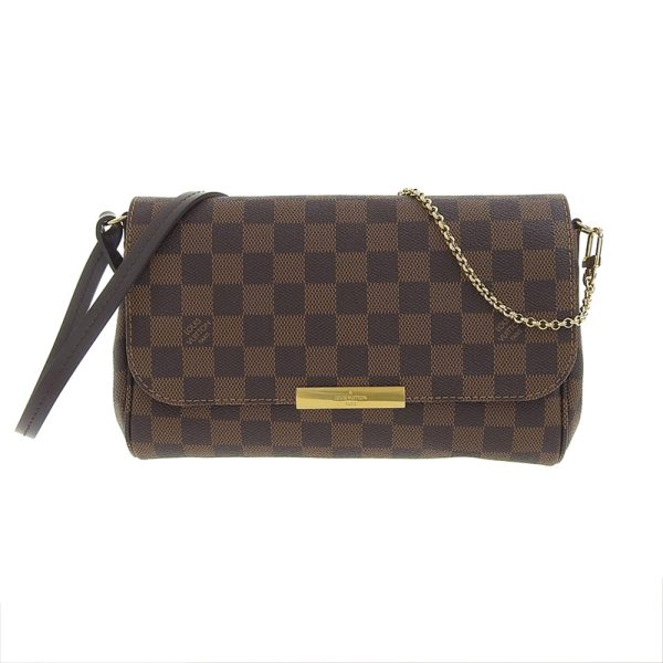 lv1311 1 Louis Vuitton Damier Favorite MM 2Way Shoulder Bag Ebene