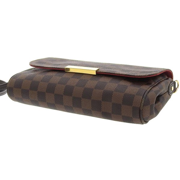 lv1311 3 Louis Vuitton Damier Favorite MM 2Way Shoulder Bag Ebene