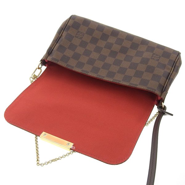 lv1311 4 Louis Vuitton Damier Favorite MM 2Way Shoulder Bag Ebene