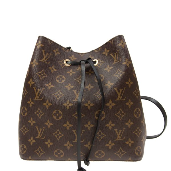 m44020 1 Louis Vuitton Shoulder Bag Neonoe Leather Monogram Black