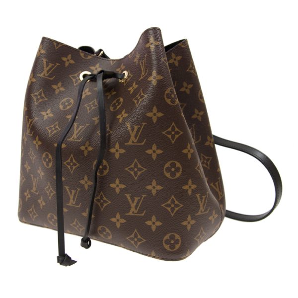 m44020 2 Louis Vuitton Shoulder Bag Neonoe Leather Monogram Black